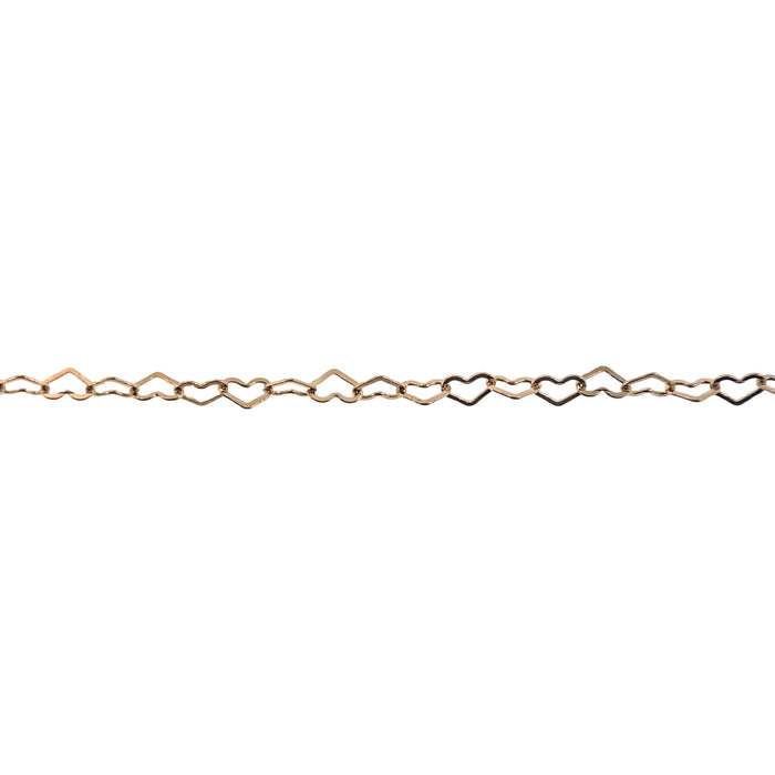 Myron Toback Inc. 14K Yellow 3.5MM Flat Heart Cable Chain 14K Yellow 3.5MM Flat Heart Cable Chain