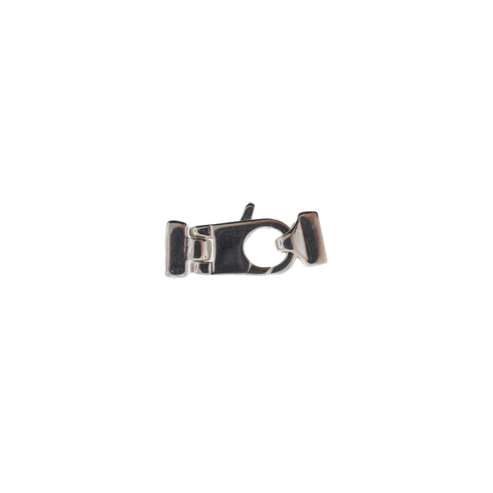 Myron Toback Inc. 6.4 x 19MM Sterling Silver Lobster Clasp W Flat Ends Sterling Silver Lobster Clasp W Flat Ends