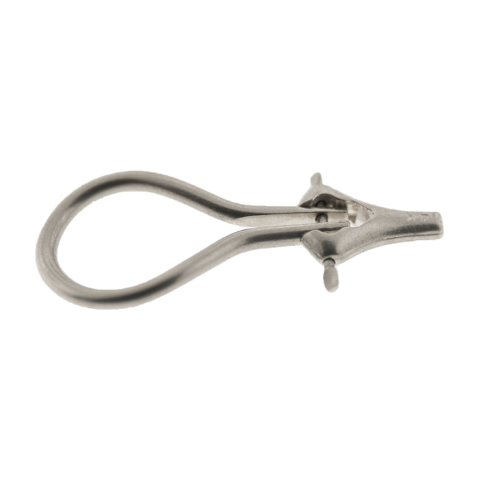 Myron Toback Inc. Small 18K White Gold Omega Clip Earring