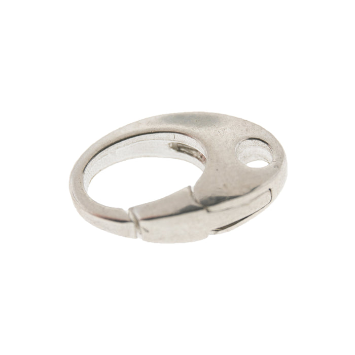 Sterling Silver Oval Clasp without Trigger  Myron Toback Inc. Sterling Silver Oval Clasp without Trigger