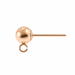 14/20 Pink Gold-Filled / 3MM / With Ring Ball Post Earring Ball Post Earring