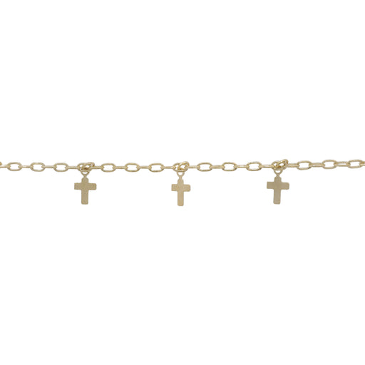 Myron Toback Inc. 14/20 Yellow Gold-Filled Cross Charm Chain Cross Charm Chain