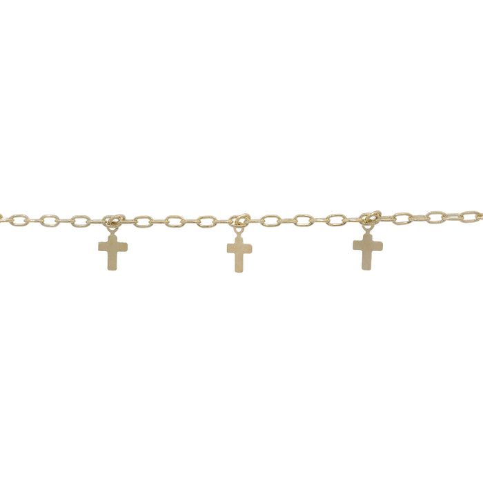 Myron Toback Inc. 14/20 Yellow Gold-Filled Cross Charm Chain Cross Charm Chain