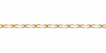 14/20 Yellow Gold-Filled Elongated Cable Chain with White Resin Elongated Cable Chain with White Resin