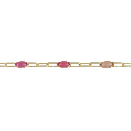 Myron Toback Inc. 14/20 Yellow Gold-Filled Pink & Purple Resin Chain Pink & Purple Resin Chain