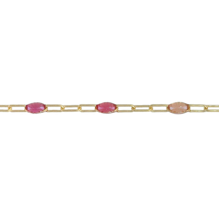 Myron Toback Inc. 14/20 Yellow Gold-Filled Pink & Purple Resin Chain Pink & Purple Resin Chain