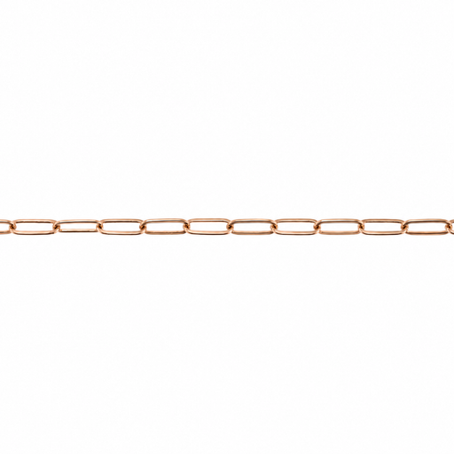 14K Pink 2.1MM Elongated Flat Cable Chain 2.1MM Elongated Flat Cable Chain