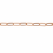 14k pink elongated flat cable chain, 2.5mm width, from Myron Toback Inc. showcasing its sleek, durable design and polished finish.