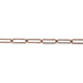 14k pink elongated cable chain with 3.1mm links from Myron Toback Inc. featuring a sleek, shiny jewelry chain design.