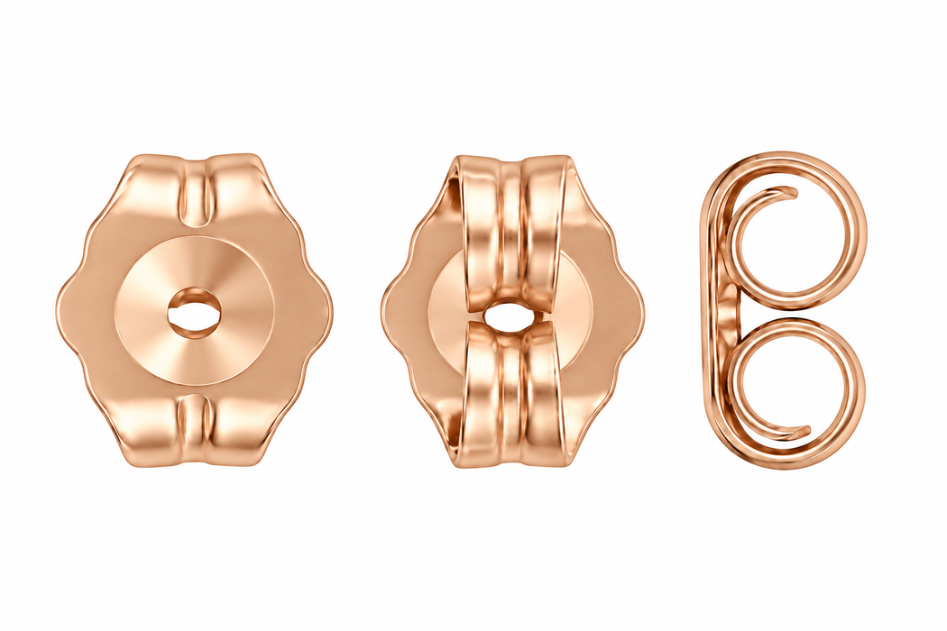 14K Pink 5MM Earring Backs 5MM Earring Backs