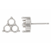 14K White / 12Pt Three Stone Cluster Earring Setting Three Stone Cluster Earring Setting