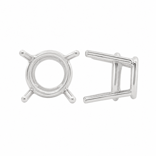 Myron Toback Inc. 14K White / 2.25mm (5Pt) Round Wire Basket Setting Round Wire Basket Setting