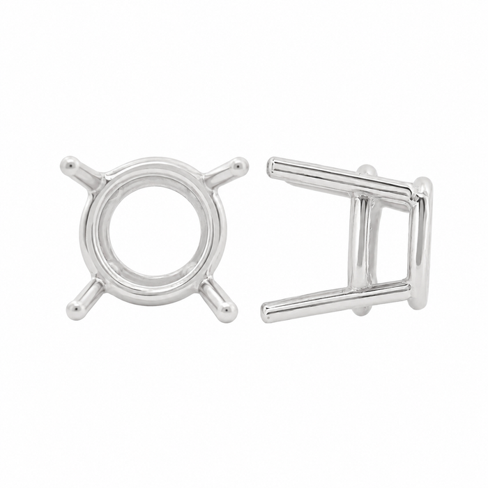 Myron Toback Inc. 14K White / 2.25mm (5Pt) Round Wire Basket Setting Round Wire Basket Setting