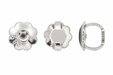 14K White 4.5MM Earring Screw Back with Closed End 4.5MM Earring Screw Back with Closed End