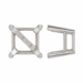 Myron Toback Inc. 14K White 5MM Square 4 Prong Basket Setting 5MM Square 4 Prong Basket Setting