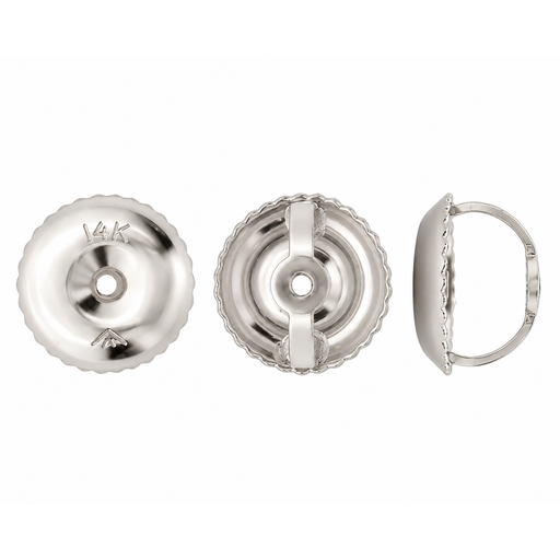 14K White 6.5MM Earring Screw Back 6.5MM Earring Screw Back