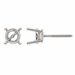 14K White / 9mm (2.5 Ct) Round Basket Earring With Screw Post Round Basket Earring With Screw Post