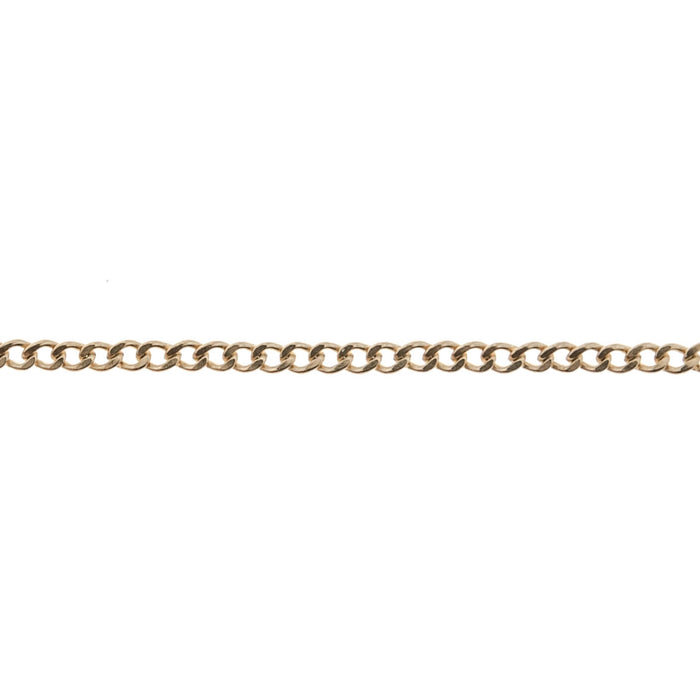 14K Yellow 1.4MM Curb Flat Chain 1.4MM Curb Flat Chain