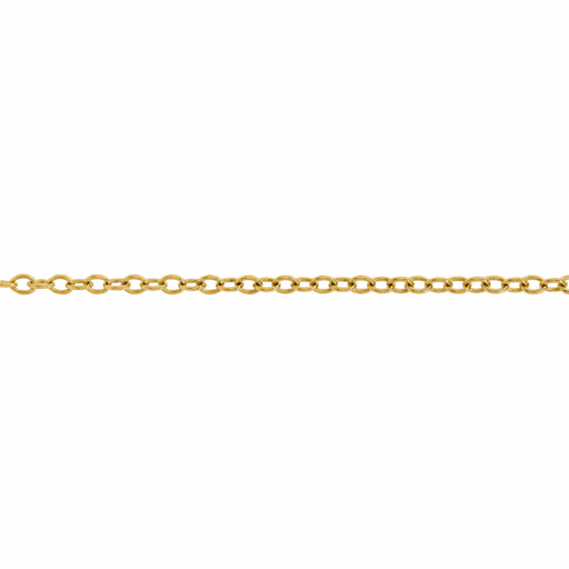 14k yellow gold 1.7mm cable chain from Myron Toback Inc. with detailed link design and polished finish.