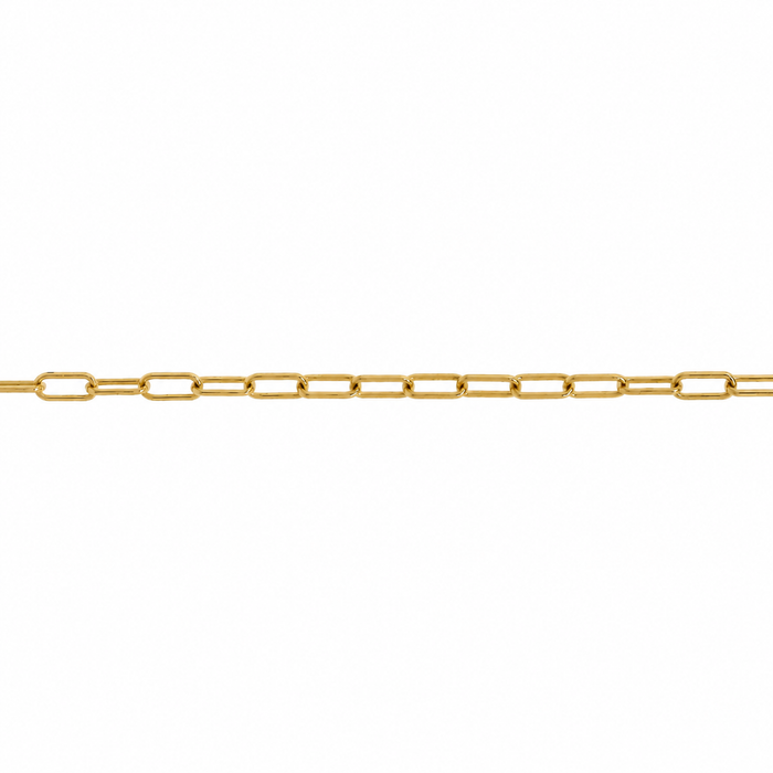 14K Yellow 1.7MM Elongated Cable Chain 1.7MM Elongated Cable Chain