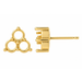14K Yellow / 12Pt Three Stone Cluster Earring Setting Three Stone Cluster Earring Setting