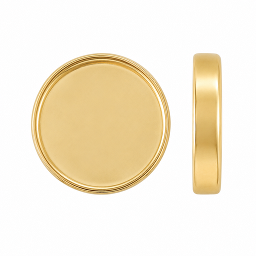 Myron Toback Inc. 14K Yellow / 3mm / Closed Back Round Bezel Round Bezel