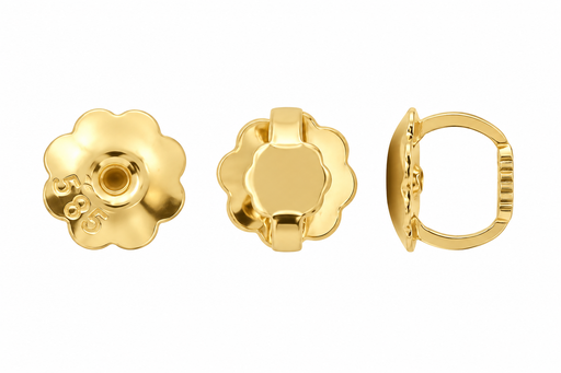 14K Yellow 4.5MM Earring Screw Back with Closed End 4.5MM Earring Screw Back with Closed End
