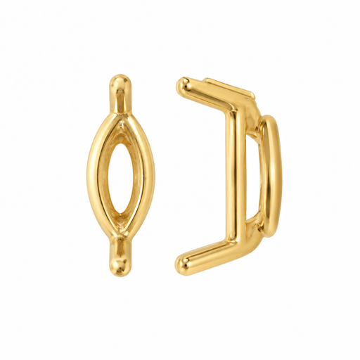 14K Yellow / 6x3mm Marquise Cut Basket Setting Marquise Cut Basket Setting