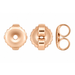 18K Pink 6MM Heavy Earring Back 6MM Heavy Earring Back