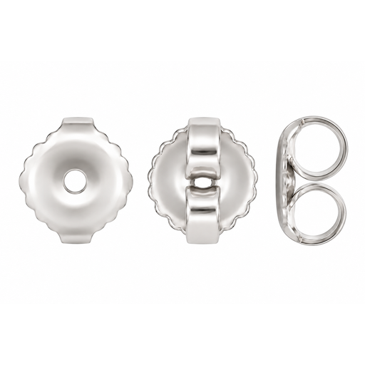 18K White 6MM Heavy Earring Back 6MM Heavy Earring Back