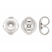 18K White 6MM Heavy Earring Back 6MM Heavy Earring Back
