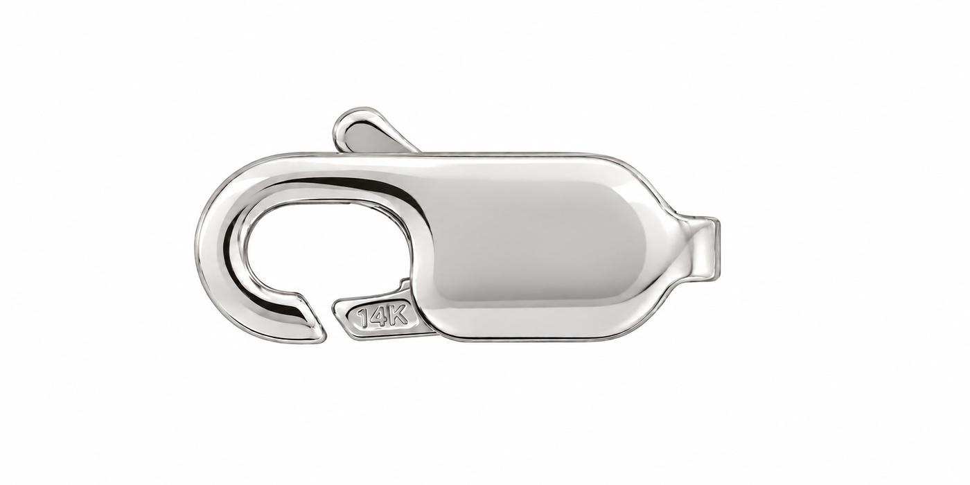 18K White / 8mm Lobster Lock Clasp Lobster Lock Clasp