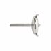 18K White Alpa Post & Back W/Push On 2 Side Alpa Post & Back W/Push On 2 Side