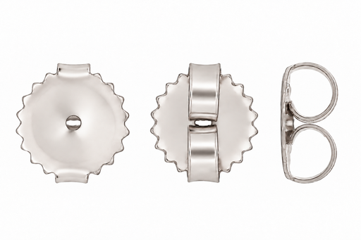 18K White Medium Earring Backs Medium Earring Backs
