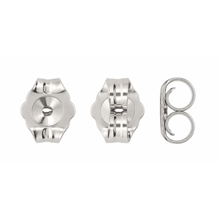 18K White Medium Earring Backs Medium Earring Backs