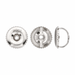 18K White Medium Earring Screw Backs Medium Earring Screw Backs