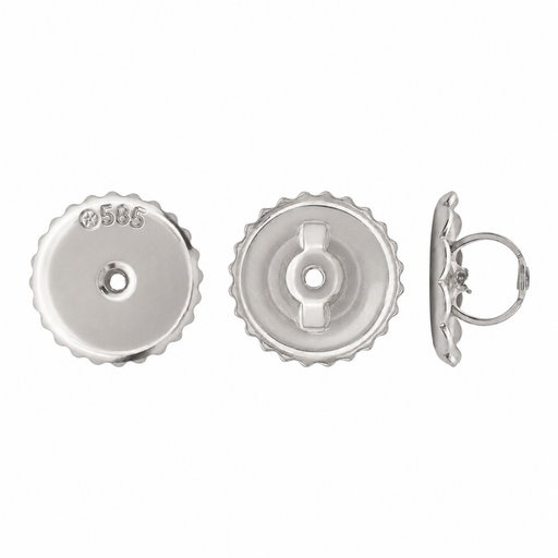 18K White Monster Screw Backs Monster Screw Backs