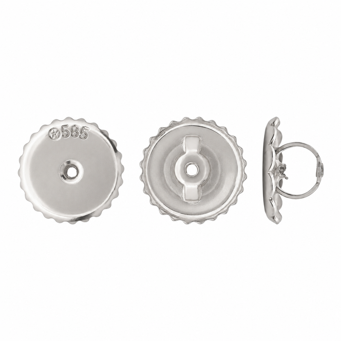 18K White Monster Screw Backs Monster Screw Backs