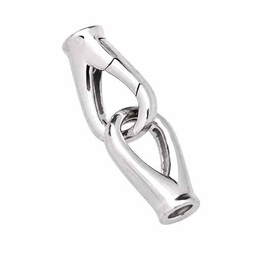 COLPO & ZILIO S.P.A. 18K White Push Clasp w/ Loop Push Clasp w/ Loop