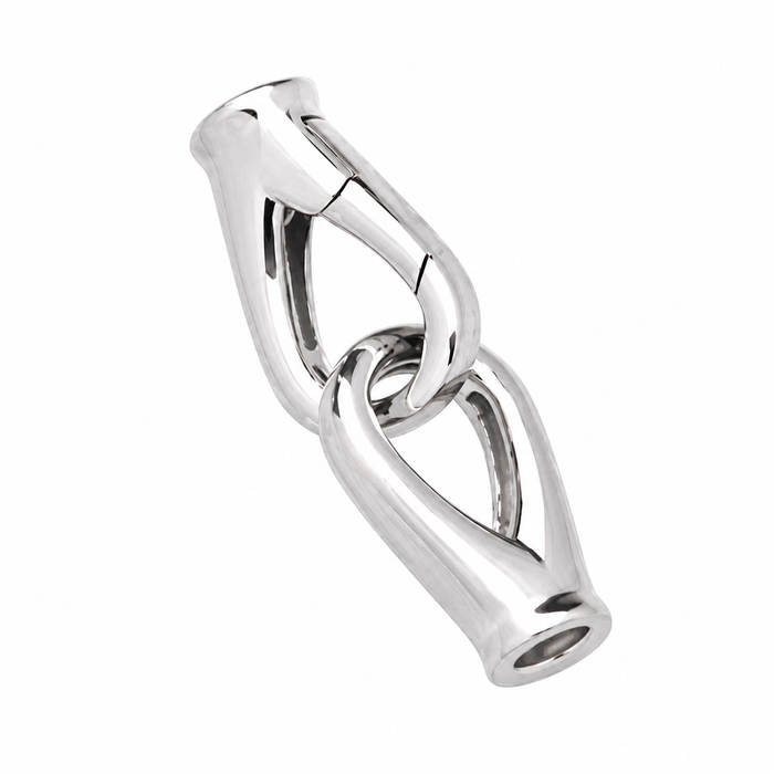 COLPO & ZILIO S.P.A. 18K White Push Clasp w/ Loop Push Clasp w/ Loop