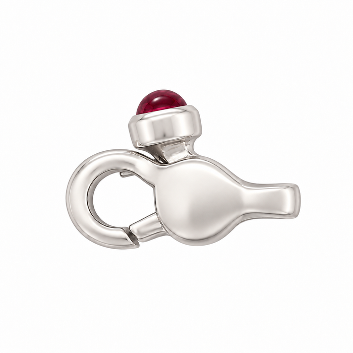 18K White / Ruby Lobster Clasp Lobster Clasp
