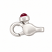 18K White / Ruby Lobster Clasp Lobster Clasp