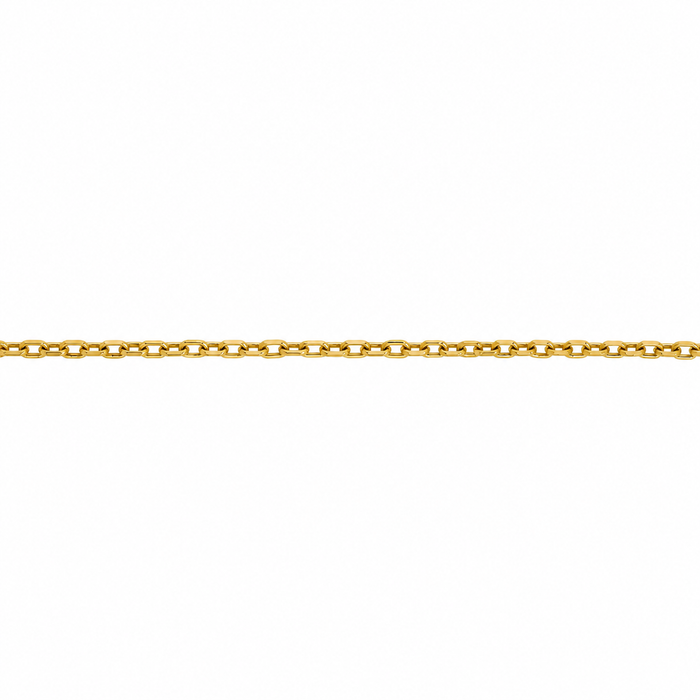 18K Yellow 0.8MM Diamond Cut Cable Chain 0.8MM Diamond Cut Cable Chain