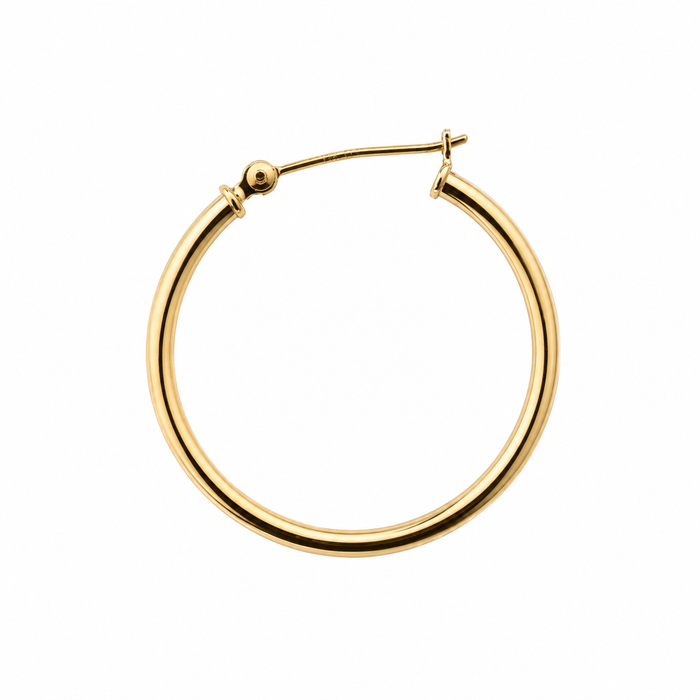 Myron Toback Inc. 18K Yellow / 14mm Hinged Tube Hoop Earring Hinged Tube Hoop Earring