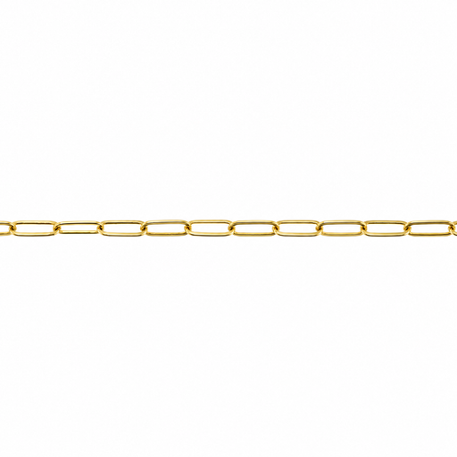 18K Yellow 2.1MM Elongated Flat Cable Chain 2.1MM Elongated Flat Cable Chain