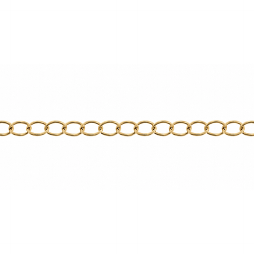 18k yellow gold 2.5mm cable chain from Myron Toback Inc. featuring a sleek, durable design with a polished finish.