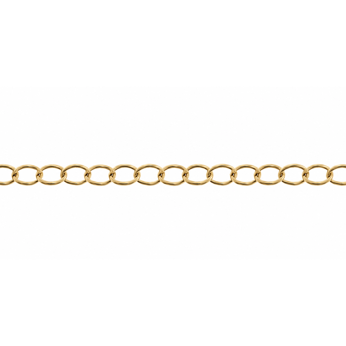 18K Yellow 2.5MM Cable Chain 2.5MM Cable Chain