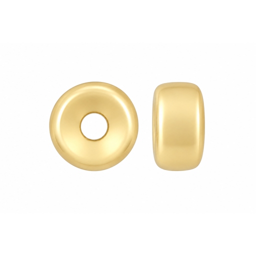 18K Yellow / 2.5mm Shiny Roundel Bead Shiny Roundel Bead
