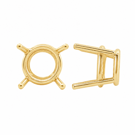 Myron Toback Inc. 18K Yellow / 2mm (3Pt) Round Wire Basket Setting Round Wire Basket Setting