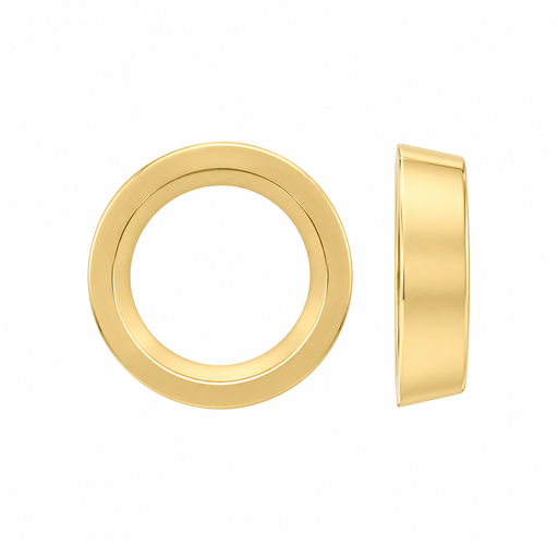18k yellow gold tapered tube setting by Myron Toback Inc., showcasing a sleek, polished jewelry setting design.
